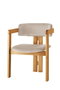 Hanah Home Silla de roble y beige CO - 034